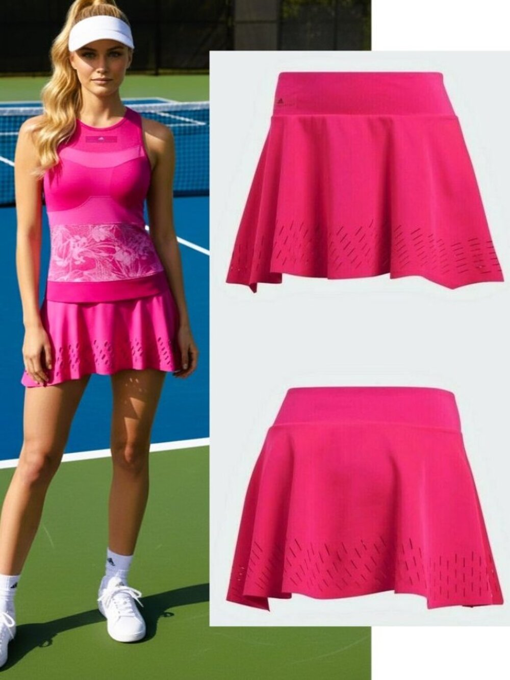 Nwt Adidas Stella McCartney Tennis Skirt Skort Shorts S Small Pink